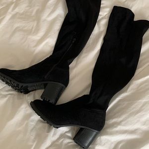 Black long boots